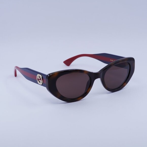 ?️ New Gucci GG1862S 002 Sunglasses - Shiny Havana/Blue/Red Frame main image 8